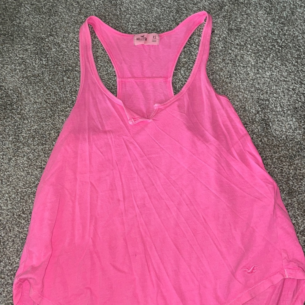Hollister hot pink tank top